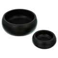 Black Wood Serving Bowls - 2-Pack for Elegant Dining