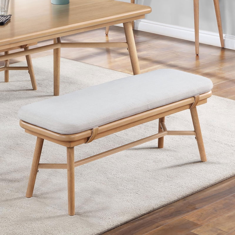 Springwood Dining Bench with Removable Cushion - Natural Finish