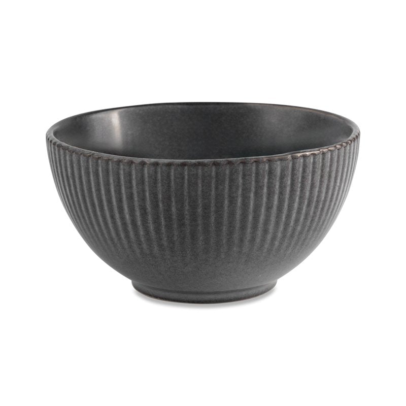 Stoneware Cereal Bowl - Grey, Durable & Microwave Safe