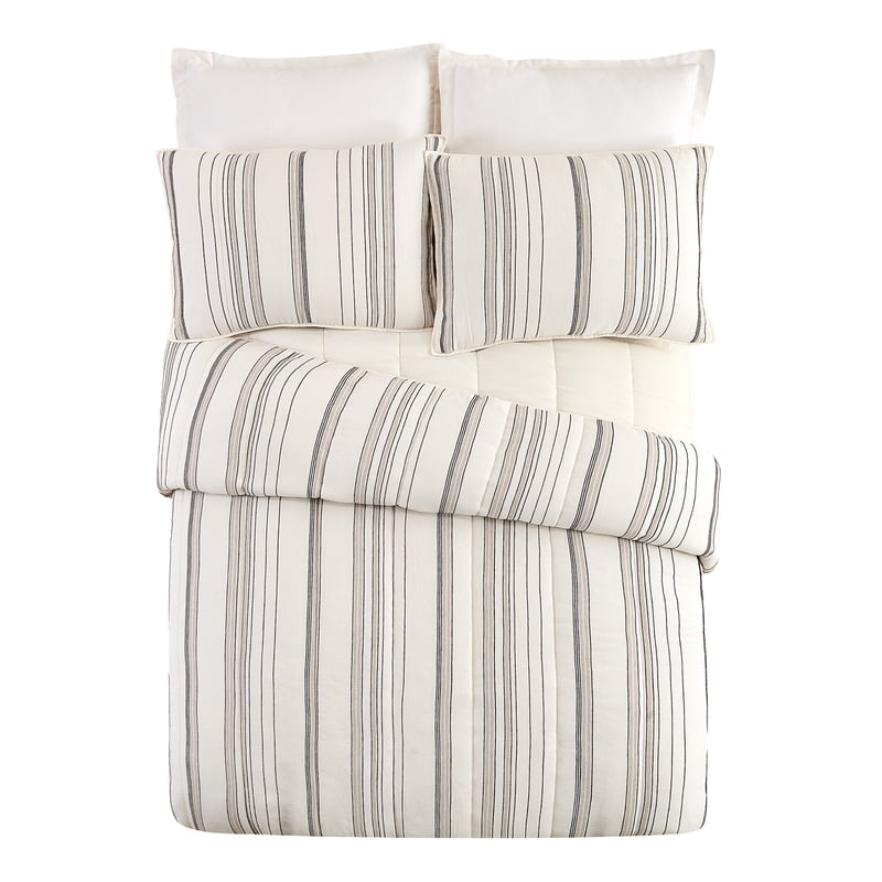 Better Homes & Gardens Ticking Stripe Quilt - Full/Queen Off-White
