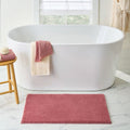 Bath Rug - 20x34 Inch Ultra Soft Polyester Bathroom Floor Mat with Skid-Resistant Backing - Old Rose