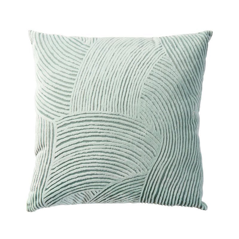 Green Velvet Throw Pillow 20x20 Inches - Decorative Cushion for Sofa & Bed
