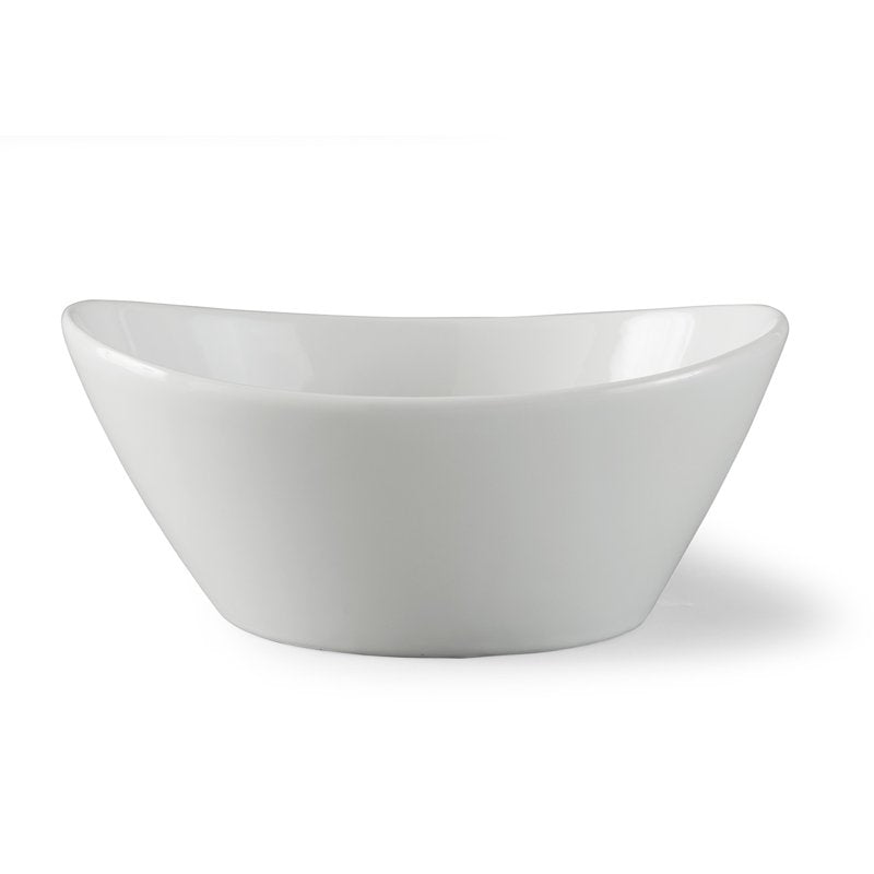 Porcelain Wavy Serve Bowl - 46 oz Capacity, White - Single