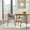 Wyatt Velvet Dining Chairs - Beige, 2 Pack