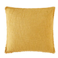 Yellow Decorative Throw Pillow - 22x22 inches, Geometric Textured Cover, Neutral Accent for Sofa or Bed - Sunny Style