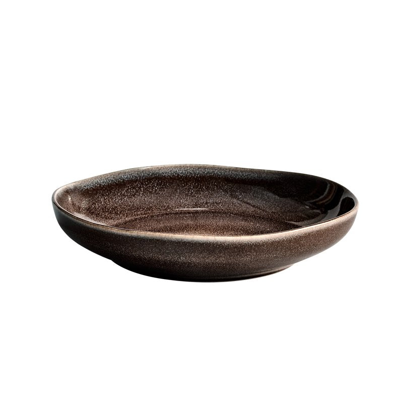 Gray Stoneware Dinner Bowl - 8.66-Inch, Microwave & Dishwasher Safe