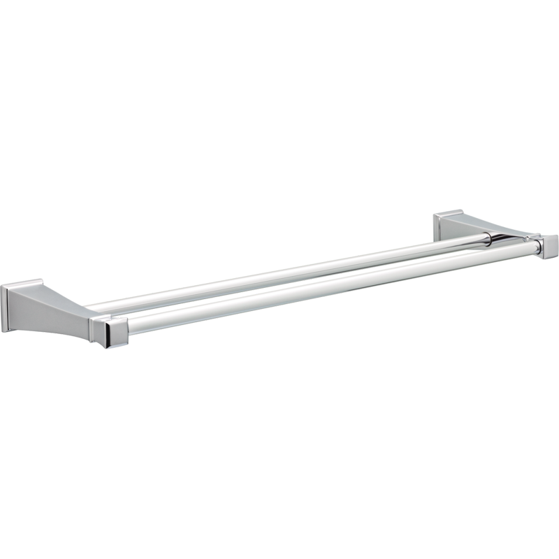 Double Towel Bar 24 Inch Chrome Bathroom Wall Mount