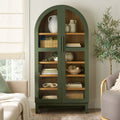 Better Homes & Gardens Juliet Arch Accent Cabinet - Deep Green Finish with 5 Shelves