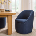 Mira Everywhere Dining Arm Chair - Blue Upholstered