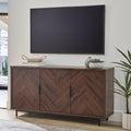 Walnut TV Stand for TVs up to 70 in with Storage & Cable Management