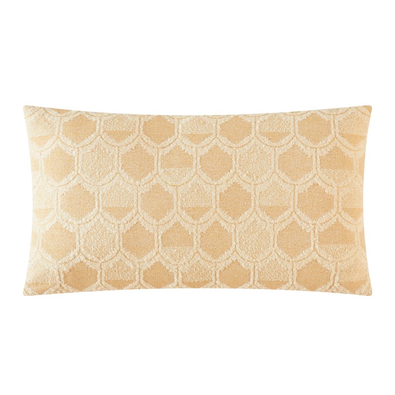 Yellow Oblong Decorative Pillow - 14 x 24 Inch Indoor Accent Cushion - Variation 1