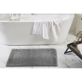 Premium 21x34 Inch Reversible Cotton Bathroom Rug - Gray Edge Collection