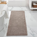 Bathroom Runner Rug 20x60 Reversible Cotton Bath Mat Beige - Soft & Water-Absorbent