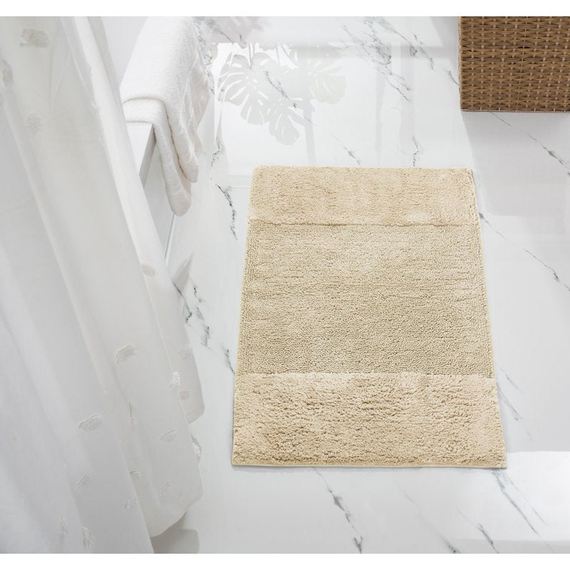 Better Trends 24x40 Inch Bathroom Rug - Sand, Cotton, Non Slip, Water Absorbent