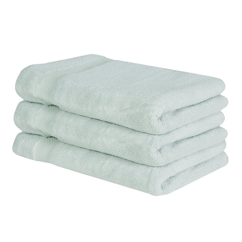 Blue Hand Towels Set - 3 Pack Luxury 16x26 Inches Highly Absorbent Cotton