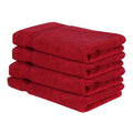 Dark Red Splash Collection Hand Towels Set 4 Pack 16x26 Ultra Soft Cotton