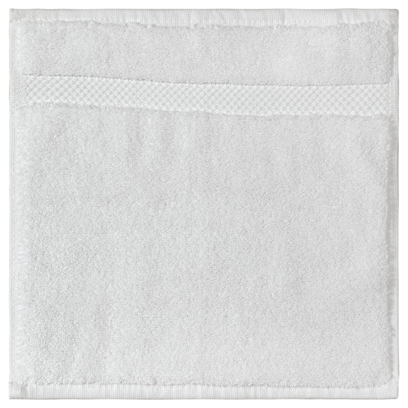 White Cotton Washcloths for Body and Face - Soft, Absorbent, 12x12 Inches, 1 Pack