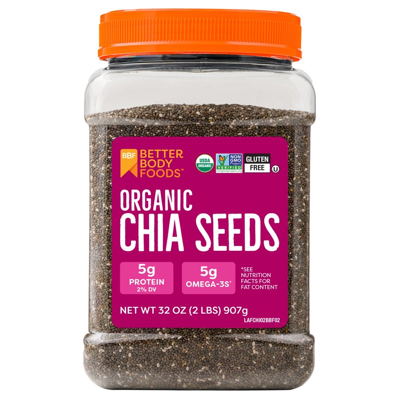 Organic Chia Seeds - Nutrient-Dense Superfood, 2 lb