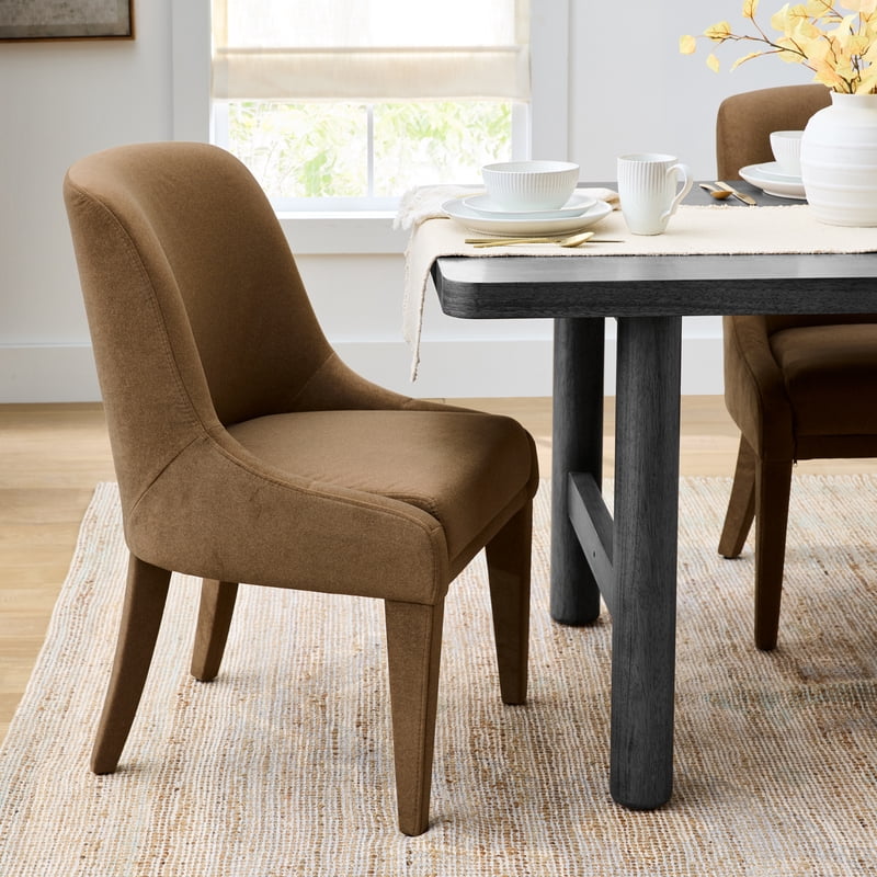Windsor Upholstered Dining Chairs - 2 Pack in Tobacco