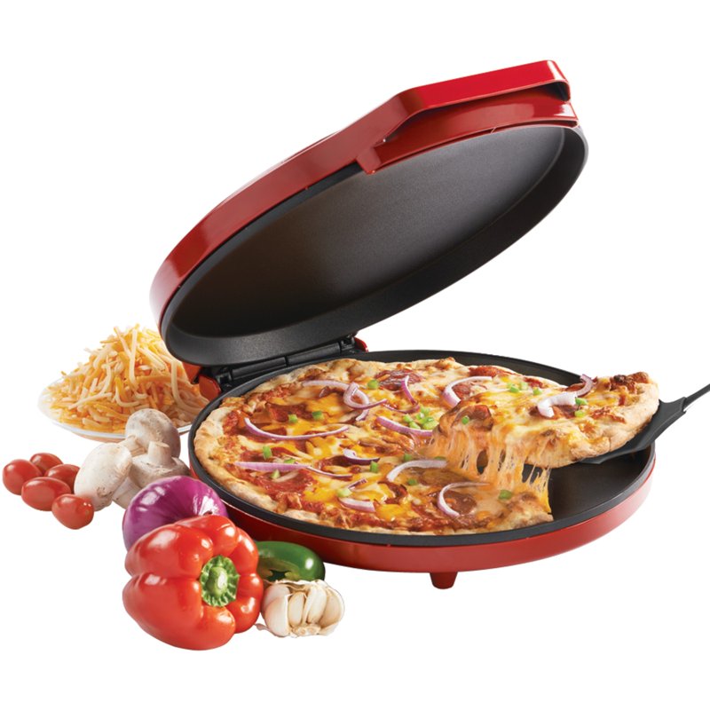 12-Inch Electric Pizza Maker - Nonstick Countertop Oven for Pizza & Snacks