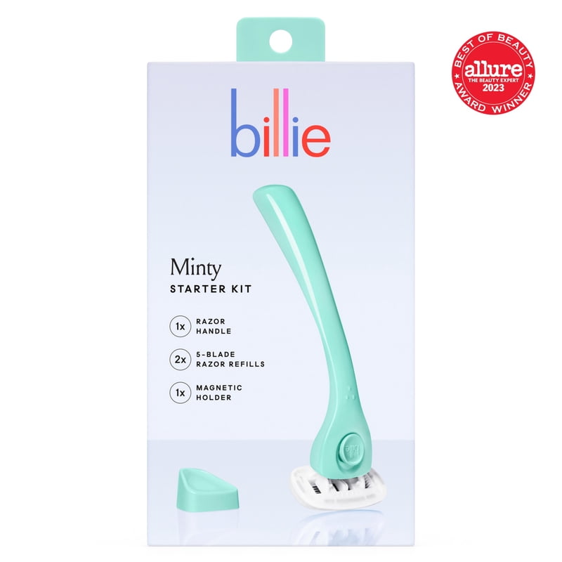Women’s Razor Kit with 5-Blade Refills & Magnetic Holder - Minty