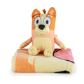 Kids Beach Towel Set with Cartoon Beach Buddy - 28x58in Cotton & 12in Polyester, Orange and Yellow