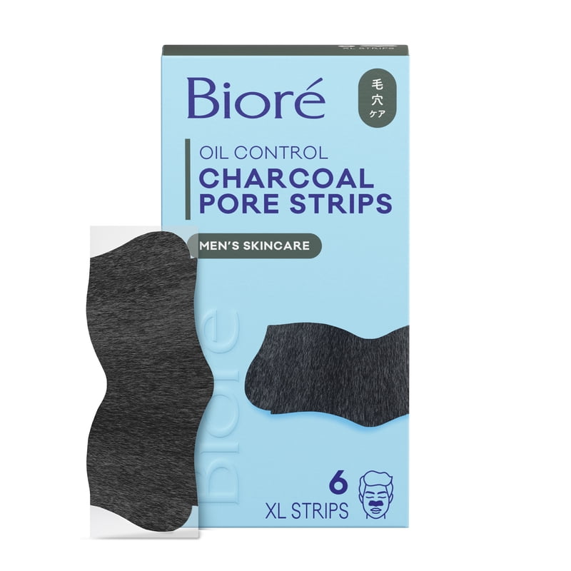 Charcoal Pore Strips for Men - Deep Cleansing Blackhead Remover (6 Count)