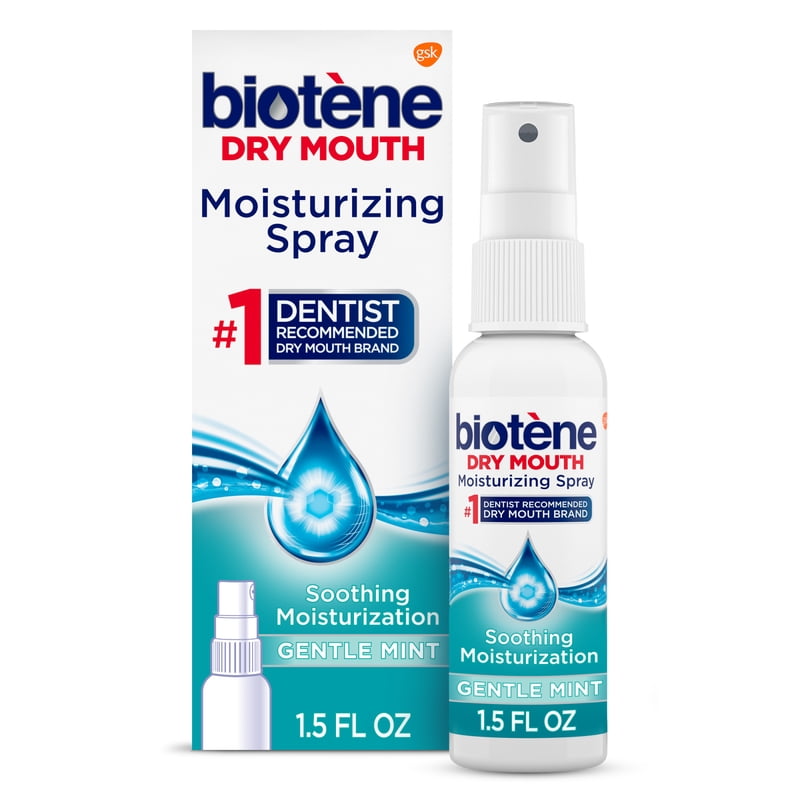 Moisturizing Dry Mouth Spray, Gentle Mint, 1.5 Oz Oral Relief