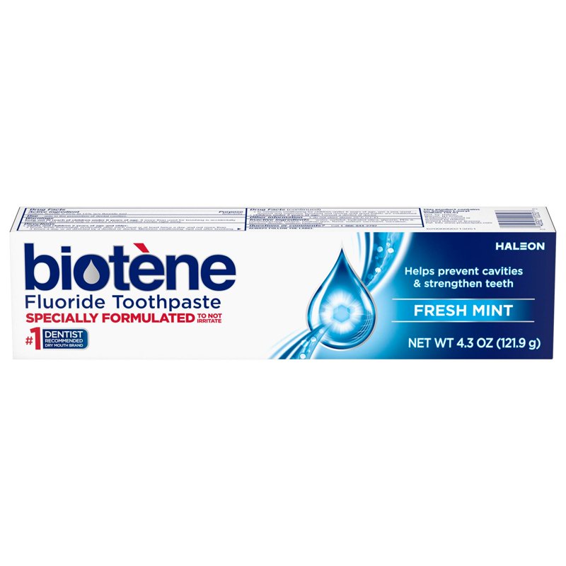 Fluoride Toothpaste for Dry Mouth - Alcohol-Free & Sugar-Free Fresh Mint, 4.3oz