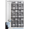 Waterproof PEVA Shower Curtain with Geometric Frosted Design - 70 x 72 Inches