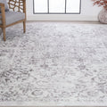 7'10'' x 10'2'' White Traditional Persian Area Rug for Living Room & Bedroom