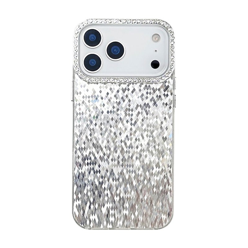 White Glam Protective Phone Case for iPhone 17 Pro - Blue Variation
