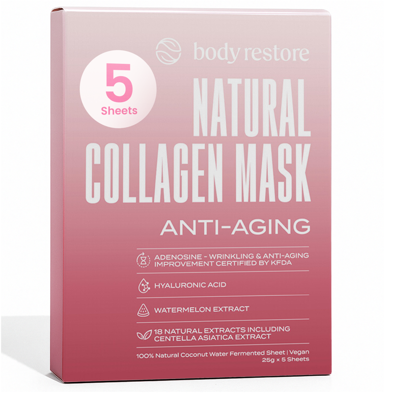 Collagen Face Mask Set with Fermented Coconut Water - 5 Pack