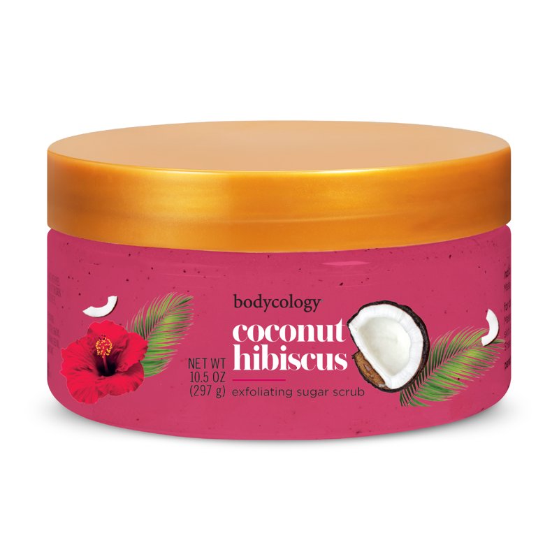 Coconut Hibiscus Exfoliating Sugar Scrub with Shea Butter, 10.5 oz