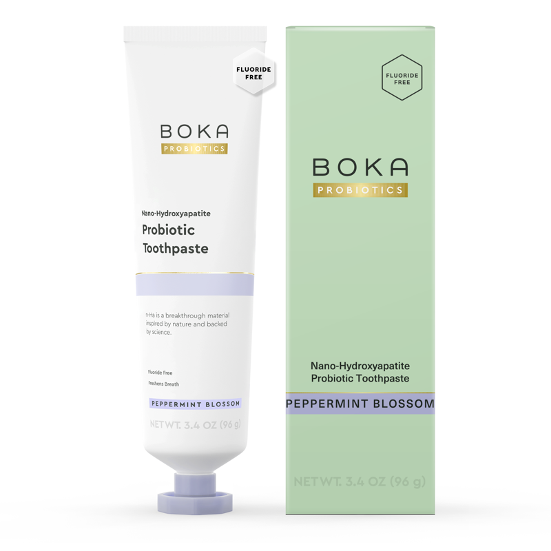 Nano Hydroxyapatite Toothpaste with Probiotics, Fluoride-Free Peppermint