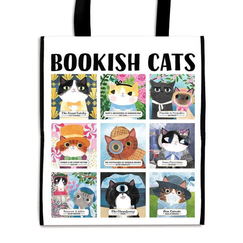 Bookish Cats Reusable Shopping Tote - Eco-Friendly Design