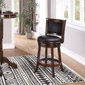 Augusta Swivel Wood Counter Stool - Cappuccino Finish