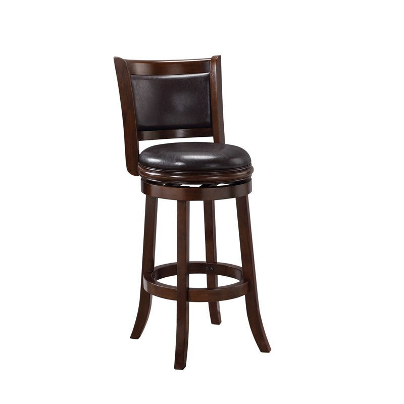 Augusta Swivel Bar Stool - Cappuccino & Dark Brown
