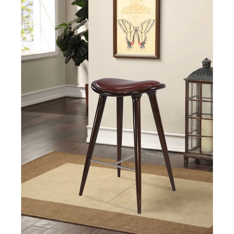 29-Inch Oval Stool - Brown & Cappuccino - Modern Design