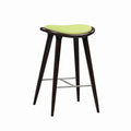 29" Oval Stool - Green & Cappuccino - Modern Design