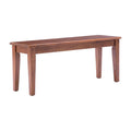 Shaker Backless Dining Bench - Walnut Finish, 44" Wide