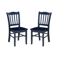 Shaker Dining Chairs Set of 2 - Navy Blue Finish