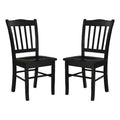Shaker Rubberwood Dining Chairs Set of 2 - Black Finish