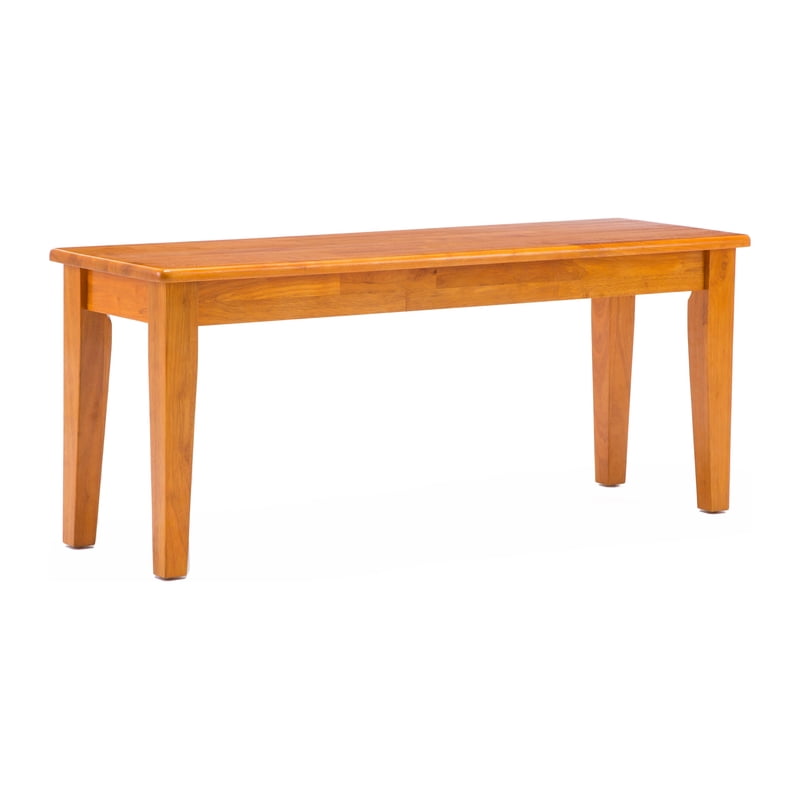 Shaker Dining Bench - Eco-Friendly Rubberwood, Oak Finish