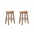 Sonoma Backless Saddle Bar Stools - Barnwood Wire-Brush, Set of 2