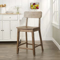 Torino Counter Height Wood Stool - Barnwood Wire-Brush Finish