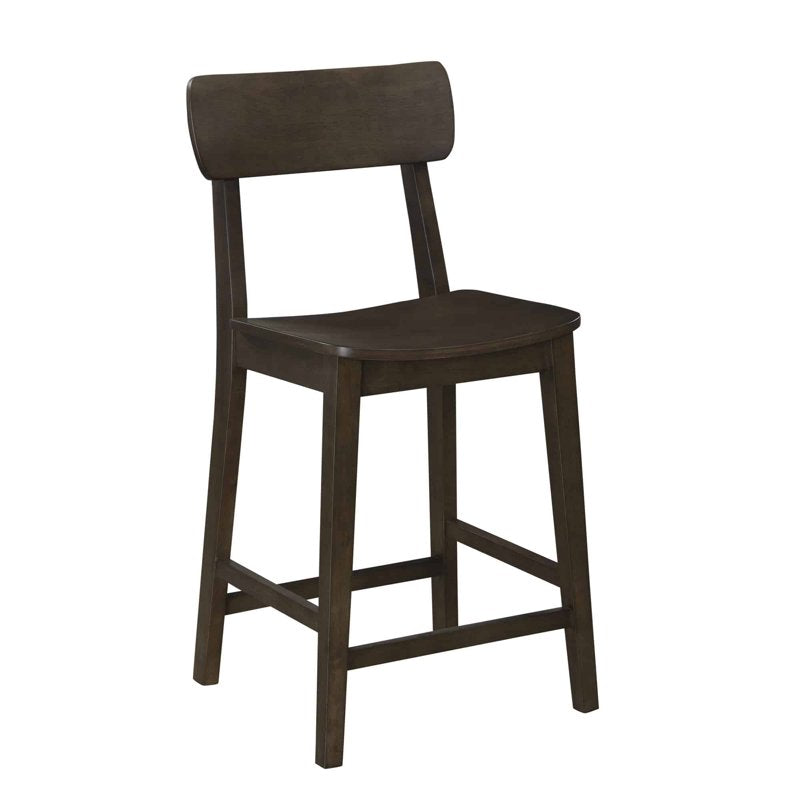 Torino Farmhouse Rubberwood Counter Stool - Carbonite Brown