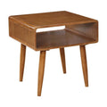 Alborg End Table - Rich Walnut Finish with Open Cubby