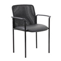 Stackable Black Mesh Guest Chair with Caressoft Seat