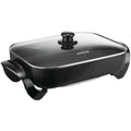 16-Inch Nonstick Electric Skillet with Glass Lid - 1400W